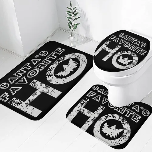 Miniatura 15 de Tapete de baño de 3 piezas de otoño con diseño de calabaza, color azul y verde, hojas de arce, cosecha, decoración de Acción de Gracias, juego