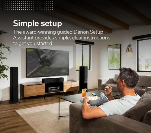 Miniatura 4 de Denon AVR-X2800H Receptor Estéreo de 7.2 Canales - AVR de Cine en Casa 8K UHD (95W X 7), Transmisión Inalámbrica a través de HEOS Integrado, Wi-Fi