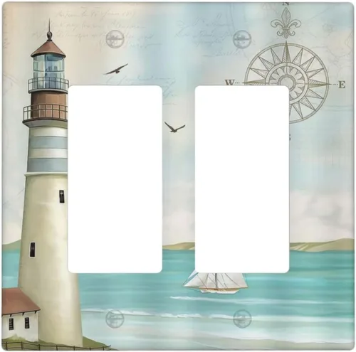 Miniatura 62 de Divertidas Cubiertas de Interruptor de Luz de Tiburón Azul del Océano Mujer Nadando 1 Gang Placa de Pared de Palanca Individual Cubierta Decorativa