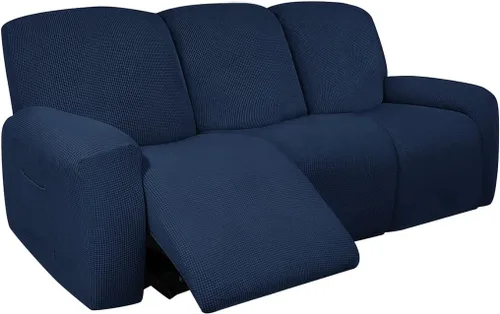 Miniatura 13 de vctops Fundas elásticas resistentes al agua, para sofá reclinable, suaves y lisas, con correa elástica antideslizante, protector de muebles