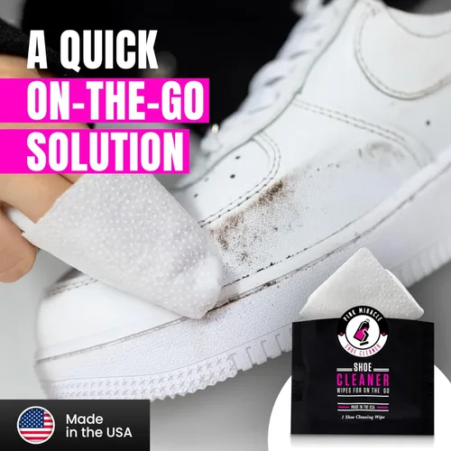 Miniatura 2 de Pink Miracle Limpiadores de zapatos toallitas rápidas para limpiar suciedad, rozaduras y mugre