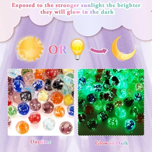 Miniatura 2 de Craftdady - Cuentas de vidrio soplado 2-2 colores mezclados