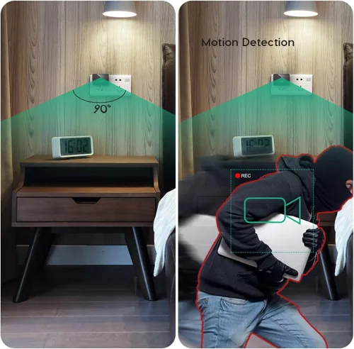 Miniatura 4 de Minicámara 1080P, Cámara de Seguridad Pequeña para Niñera con Visión Nocturna y Detección de Movimiento para Interior y Hogar, Sin WiFi (32G)
