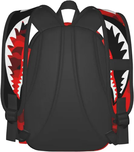 Miniatura 3 de Vkaxopt Mochila con dientes de tiburón, mochilas camuflaje, mochila de viaje para portátil, mochila de gran capacidad, bolsa de libros, moda