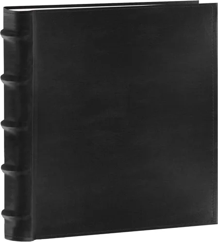 Pioneer Photo Albums CLB-246/BK - Álbum de fotos de cuero regenerado europeo de 200 bolsillos para impresiones de 4 x 6 pulgadas, color negro