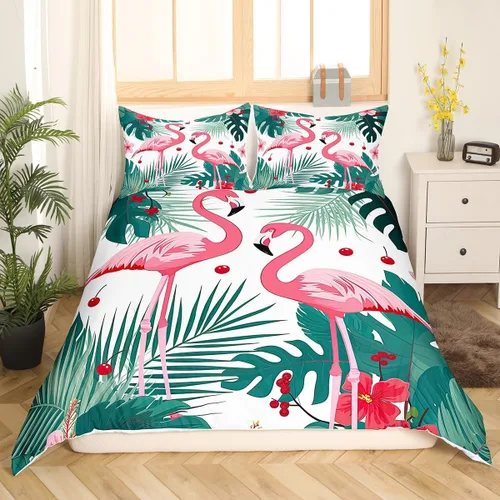 Miniatura 7 de Erosebridal Juego de ropa de cama para niños, juego de funda de edredón de sirena tamaño individual, funda de edredón femenina de escamas de peces