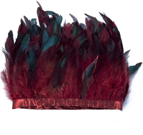 Miniatura 6 de AWAYTR? Flequillo de plumas de cogote de gallo, recortadas, de 5 a 7 pulgadas de ancho, paquete de 5 yardas