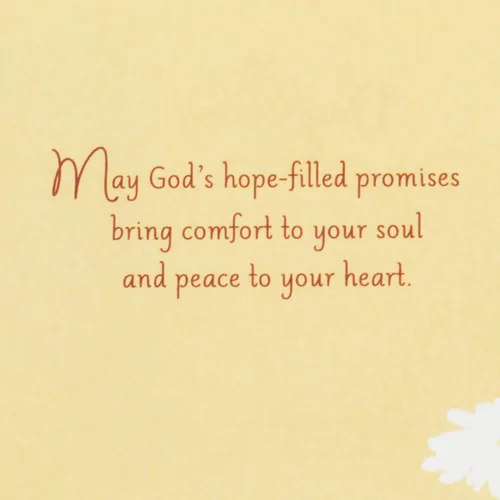 Miniatura 4 de Hallmark DaySpring - Tarjeta de condolencia religiosa (Consuelo y esperanza de Dios)