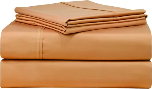 Miniatura 5 de Pointehaven Juego de sábanas y fundas de almohada de 100 % algodón suave, tejido satinado de 500 hilos, se adapta a colchones de 21 pulgadas