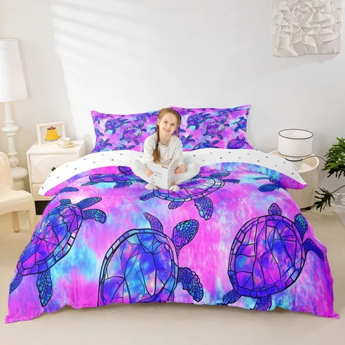 Miniatura 28 de Erosebridal Juego de funda de edredón con diseño de hojas y mono para niños, funda de edredón de animales divertidos, tamaño individual para niños
