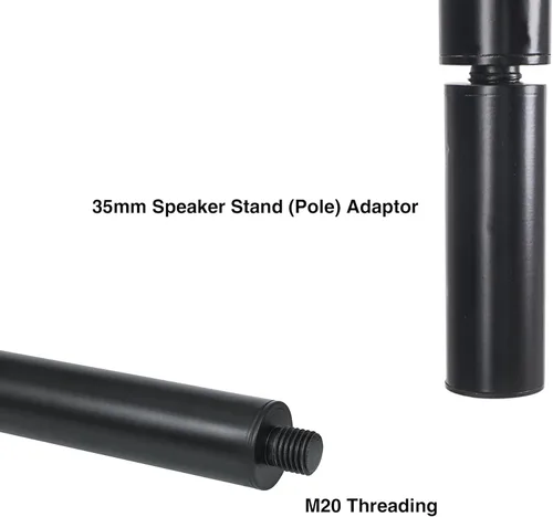 Miniatura 2 de Sound Town Par de adaptadores de soporte para altavoces, fundas adaptadoras M20 a 1.378 in para bridas de altavoces (par STSD-ADM)