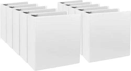 Miniatura 23 de CIXILDTS Carpeta de anillos redondos de 1 pulgada, carpeta estándar de 3 anillos para papel tamaño carta, carpetas de vista de presentación