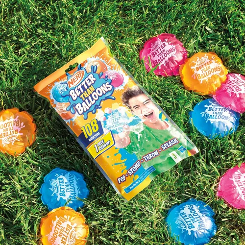 Miniatura 7 de NERF Juguetes de agua Better Than Balloons, 108 cápsulas, fácil de limpiar, muchas formas de jugar, diversión acuática en el patio trasero, regalos