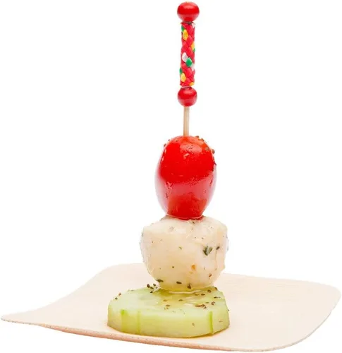 Miniatura 5 de Restaurantware Púas de madera de 3.5 pulgadas, 500 mini tenedores de cóctel de madera, dos púas de bambú resistentes para fiestas o catering