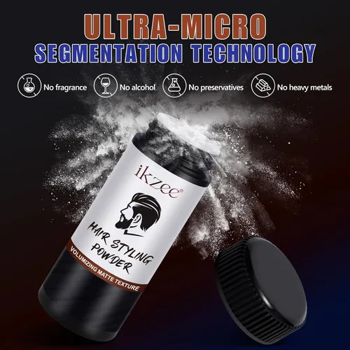 Miniatura 2 de ISUNRISE Polvo para peinar el cabello para hombres, polvo de textura, fácil de aplicar, peinado mate natural, texturizante y voluminizador, juego