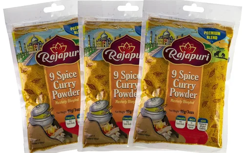 Miniatura 8 de Rajapuri Curry suave estilo caribeño, 3.00 oz / 3 onzas, perfecto para carnes, aves de corral y pescado. Apto para veganos