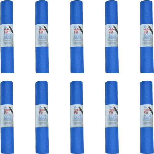 Miniatura 15 de Paquete de 10 tapetes de yoga antideslizantes de 68 x 24 pulgadas, tapete de gimnasio de 0.157 in de grosor para fitness y estiramiento, tapetes