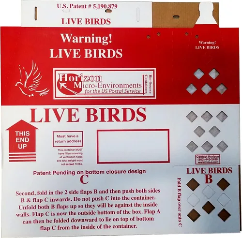 Miniatura 6 de Pinnon Hatch Farms Lite Shipper Live Bird Cajas de envío con divisores (1 caja con separador)