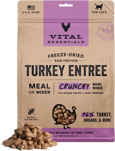 Miniatura 13 de Vital Essentials Comida Cruda Liofilizada de Conejo para Gatos tipo Comida o Mezclador, Trocitos Crujientes, 8 oz