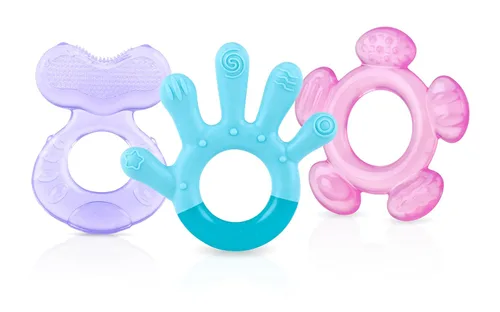 Miniatura 9 de Nuby Juego de mordedor de 3 pasos para la comodidad de la dentición, mordedores suaves y duros para bebés, alivia las encías doloridas, más de 3