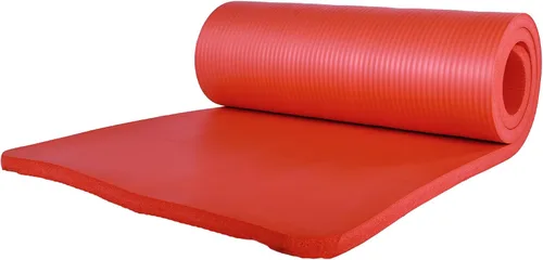Miniatura 7 de BalanceFrom Juego de yoga de 7 piezas con esterilla extra gruesa de 71 x 24 x 1 pulgadas y correa de transporte – Incluye 2 bloques, correa de Rojo