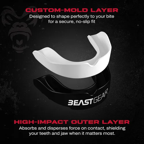 Miniatura 2 de Beast Gear Protector bucal deportivo, protector bucal para adultos y jóvenes, para boxeo, fútbol, lacrosse, baloncesto, rugby, artes marciales