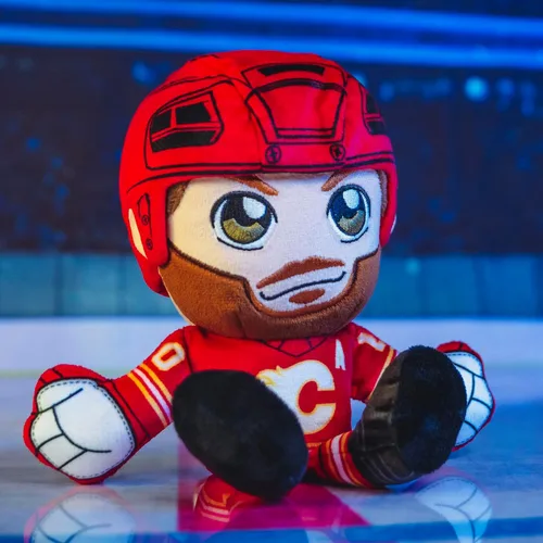 Miniatura 2 de Bleacher Creatures Calgary Flames Jonathan Huberdeau - Peluche sentado de 8 pulgadas de la NHL Kuricha - Superestrella de la NHL inspirada en Chibi