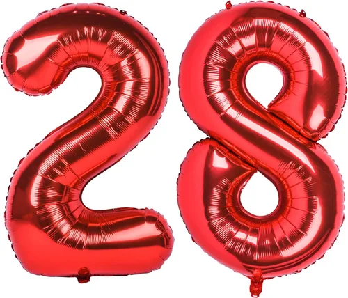 Miniatura 58 de Globo gigante de helio de 40 pulgadas, número 0 rojo, de poliéster, película de aluminio, 0-9, para niña y niño, autoinflable, dígito cero