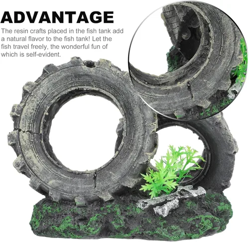 Miniatura 6 de DOITOOL Escondite de peces y camarones, decoración de coches, accesorios de escritorio, escondite de peces, escondite de acuario, decoración