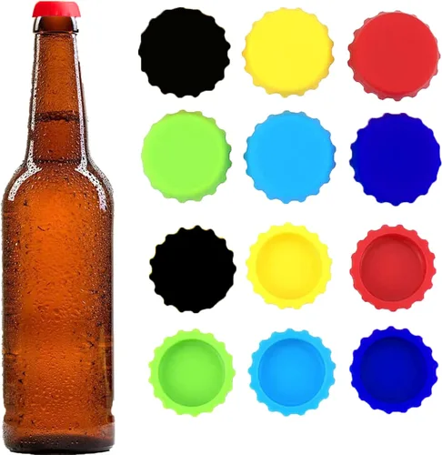 Tapas para botellas, tapas de botellas de cerveza, de silicona, reutilizables, para refrescos, bebidas, HomeBrew, utensilios de cocina, evitar