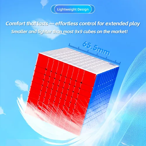 Miniatura 4 de LiangCuber Cubo de velocidad Moyu Meilong V3 9 x 9 sin calcomanías, Meilong 9x9 V3 Puzzle Cube 2.579 in versión actualizada