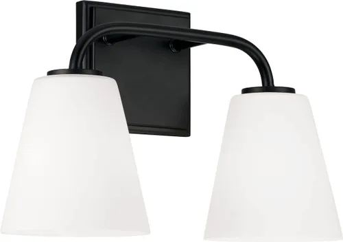 Miniatura 14 de Capital Lighting 649411MB Brody - Aplique de pared de tela blanca de transición, 1 luz de 100 vatios, 11 pulgadas de alto x 7 pulgadas de ancho