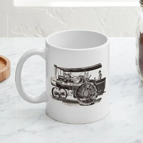 Miniatura 5 de CafePress Baker Steam Tractor Mug Taza de café de cerámica de 11 oz (11.0 fl oz)