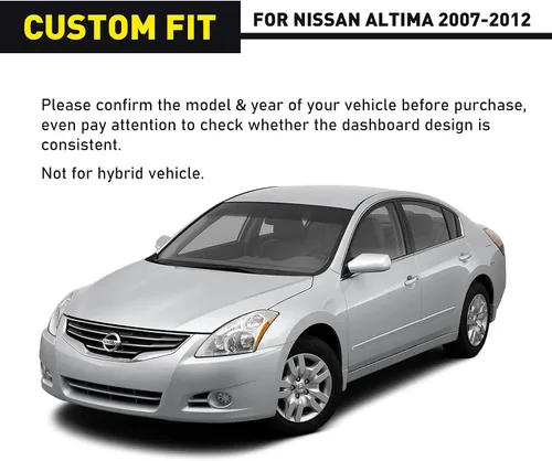 Miniatura 5 de MODIGT Alfombrilla para cubierta de salpicadero Compatible con Nissan Altima 2007 2008 2009 2010 2011 2012 Nissan Altima Sedán Coupé Protector