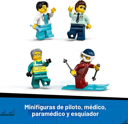 Miniatura 6 de LEGO City Juguete de construcción de avión de ambulancia aérea de emergencia para niños - Juego de simulación modelo de avión de rescate para niños