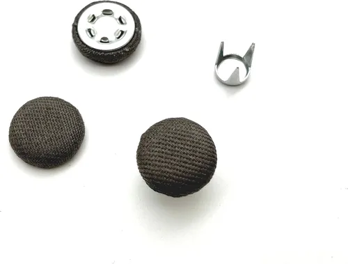 Miniatura 26 de Gorra de béisbol de 5/8 pulgadas / 0.630 in, con botones, botón superior, repuesto para fabricación, suministros de reparación color marrón H155E