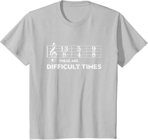 Miniatura 69 de Musician - Camiseta con texto en inglés "These are Difficult Times", talla S