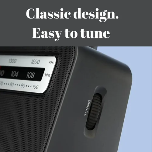 Miniatura 4 de Philips Radio portátil AM/FM con altavoz, CA o batería AM FM radios alimentados para viajes con conector de auriculares de 0.138 in y sintonizador