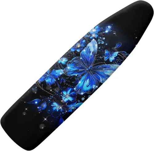 Miniatura 11 de Funda floral a prueba de arañazos para tablas de planchar de tamaño estándar, reflectante, con 3 ganchos y bucles para decoración de tablas de 15 x