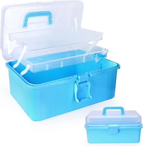 Estuche de almacenamiento para decoración de pasteles de 13 pulgadas, adecuado para almacenar suministros para hornear (no incluidos), color azul