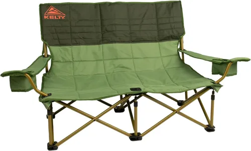 Miniatura 17 de Silla Kelty Low Loveseat sobredimensionada de 2 plazas plegable resistente para campamento, asiento doble para partidos de fútbol, reuniones previas