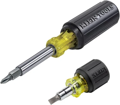 Miniatura 10 de Klein Tools 32561 - Destornillador múltiple y llave de tuerca, 6 en 1, destornillador con 2 Phillips, 2 puntas ranuradas, 2 llaves de tuerca