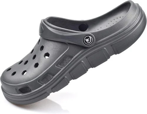 Miniatura 18 de PIMIO Zuecos de jardín para mujeres y hombres, zapatos de trabajo sin cordones con soporte de arco, zapatos de agua de secado rápido para mujeres