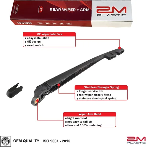 Miniatura 2 de Reemplazo de estilo OEM de fábrica de limpiaparabrisas trasero para Nissan VERSA 2007-2012 QUEST 2005-2009