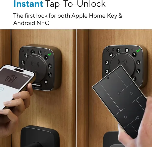 Miniatura 2 de ULTRALOQ Cerradura inteligente Bolt NFC, toque para desbloquear con iPhone y Android NFC, cerraduras inteligentes WiFi integradas para puerta