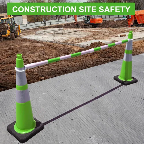 Miniatura 4 de OrangeStar 6 Pack 36" Conos de seguridad de tráfico, conos de estacionamiento verdes con collar reflectante, conos de construcción con base