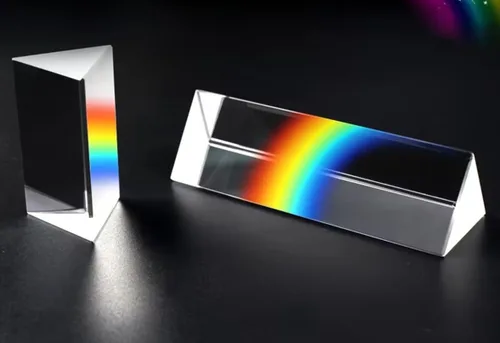 Miniatura 5 de Mini prisma triangular de cristal de cristal, fabricante de arco iris para aprendizaje de espectro de refracción de luz, fotografía, ciencia