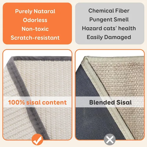 Miniatura 2 de Cama rascador de sisal extra grande para gatos, poste rascador duradero para gatos con hamaca para gatos de interior, tumbona y dormir y arañazos