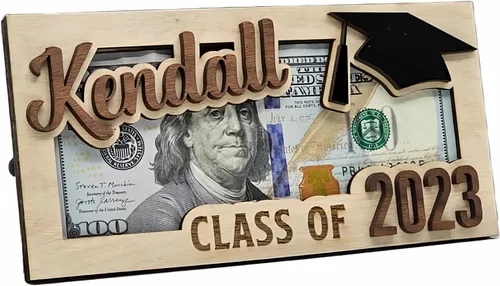 Miniatura 5 de Titular de regalo de dinero de graduación con nombre personalizado, caja de tarjetas de graduación, soporte para dinero de la clase de 2024, regalo