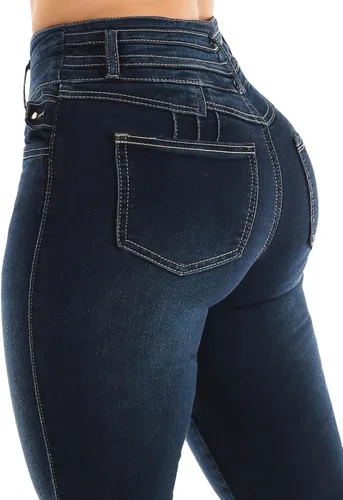 Miniatura 5 de Moda Xpress Jeans ajustados de cintura súper alta para mujer - Levanta Cola Skinny Jeans